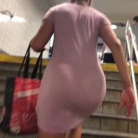 Big booty in tight skirt