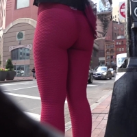 Red textured booty
