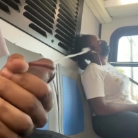 Cum on ebony lady
