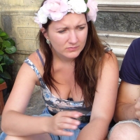 Flower girl cleavage