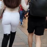 White jeans booty and boots