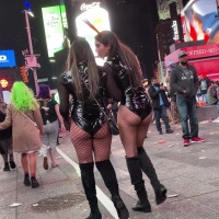 Fishnet bunny duo