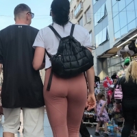 Girlfriend in leggings
