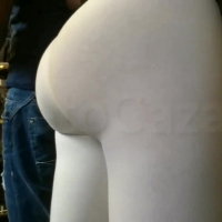 Latina in white leggings