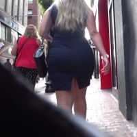 Blue skirt booty
