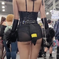 Cheeky cosplay girl