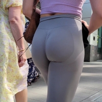 Grey leggings blonde
