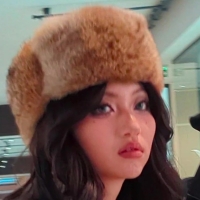 Fuzzy hat Asian