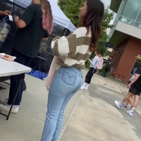 Sexy brunette booty