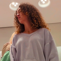 Curly haired babe