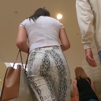 Snake print booty