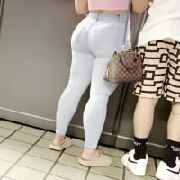 Plump blonde ass