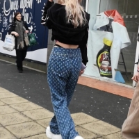 Blonde whale tail