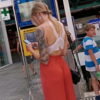 Tattooed blondie