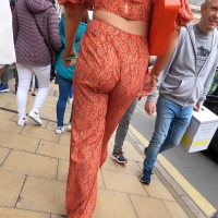 Orange pants booty