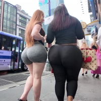 Busted by two hot candid redhea...