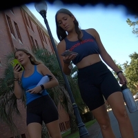 Two spandex babes