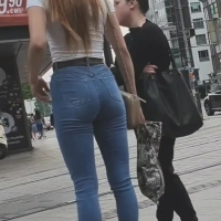 Model in jeans