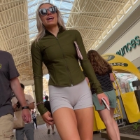 Fit blonde leaning