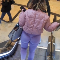 Purple wedgie chick