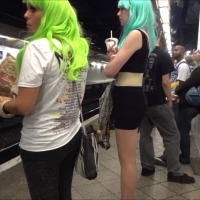 Bright haired hottie