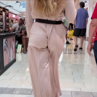 Wedgied mall babe