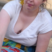 Plump milf cleavage