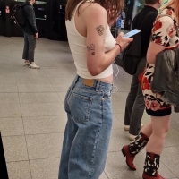 Braless nerdy chick (1080p)
