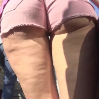 Babe in pink shorts