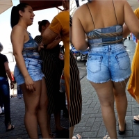 Denim wedgie