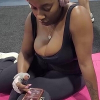 Ebony gym titties