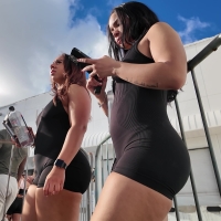 Spandex onesie baddies