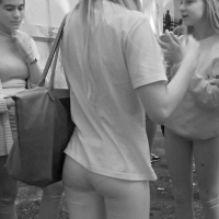 A young teen in infrared showin...