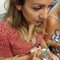 Pretty train girl