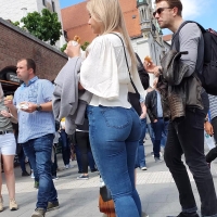 Amazing blonde booty