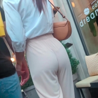 Cream pants