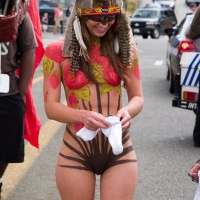 Body painted Fremont girl