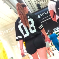 Brunette in shorts