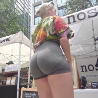 Grey spandex milf