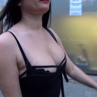 Hot cleavage and big booty