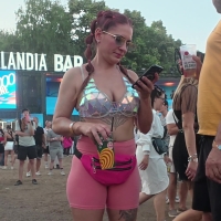 Pink spandex babe
