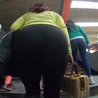 Milf climbing stairs