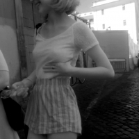 Adorable teen in infrared video...