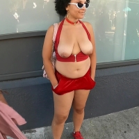 Topless poser