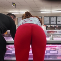 Red leggings chick