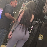 Grey leggings baddie