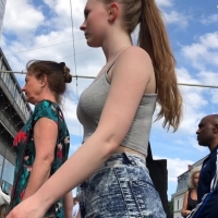 Teen belly and cheeks