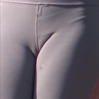 Hot blonde camel toe