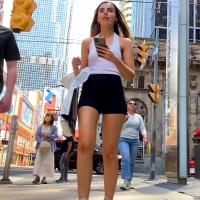 Cute girl in bikers