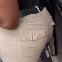 Ebony subway ass